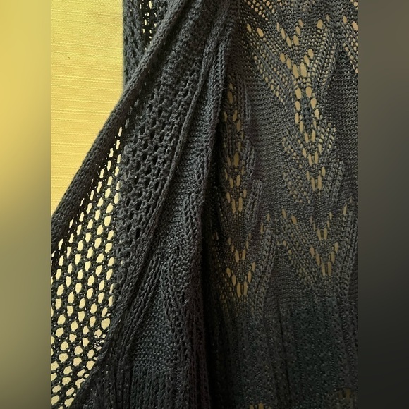 ⚫️ BOGO Vintage open front knitted long cardigan size small - Picture 2 of 9